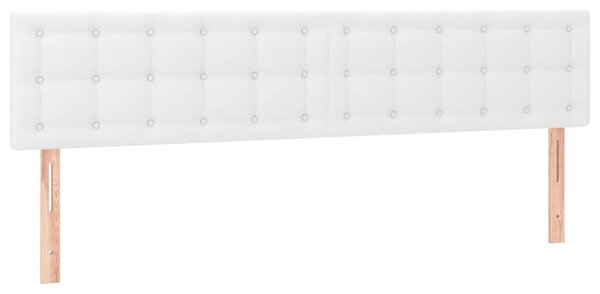 Čelo postele s LED bílé 200x5x78/88 cm umělá kůže 3121721