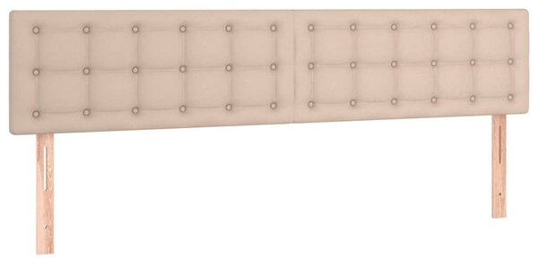 Čelo postele s LED cappuccino 200x5x78/88 cm umělá kůže 3121725