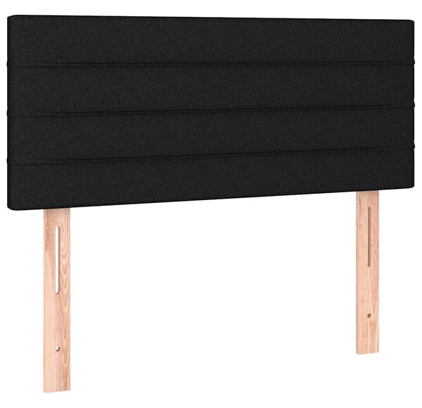 Box spring postel s matrací a LED černá 120 x 200 cm textil 3133783