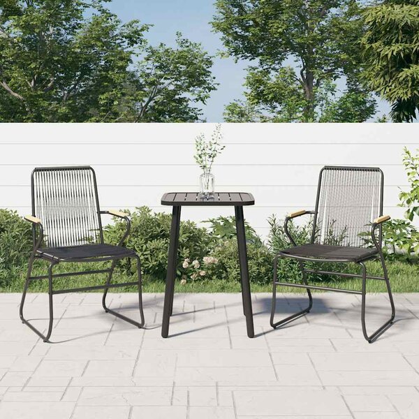Zahradní židle 2 ks černé 58 x 59 x 85,5 cm PVC ratan 312173