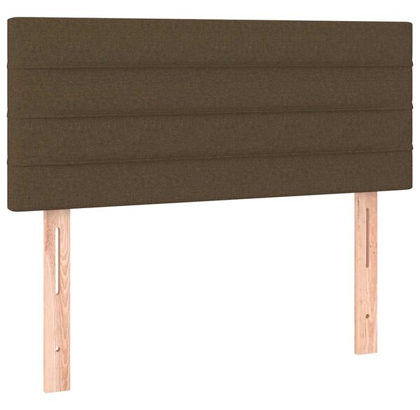 Box spring postel s matrací a LED tmavě hnědá 120x200 cm textil 3133224