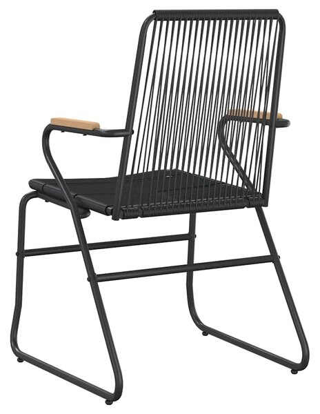 Zahradní židle 2 ks černé 58 x 59 x 85,5 cm PVC ratan 312173
