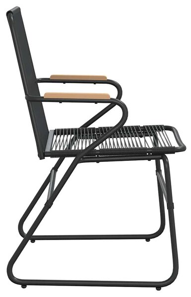 Zahradní židle 2 ks černé 58 x 59 x 85,5 cm PVC ratan 312173