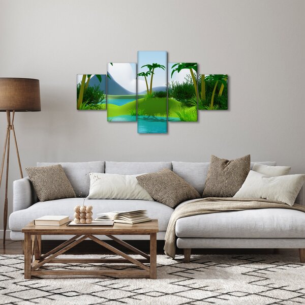 Obraz - Jezera v jungli (125x70 cm)
