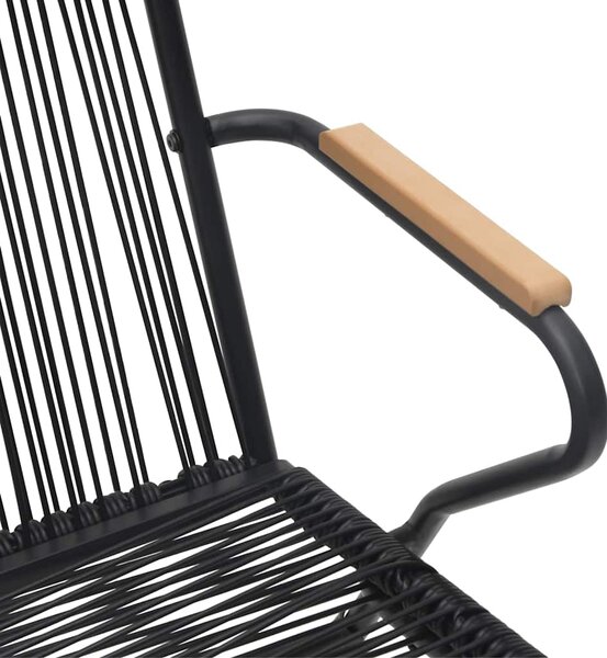 Zahradní židle 2 ks černé 58 x 59 x 85,5 cm PVC ratan 312173
