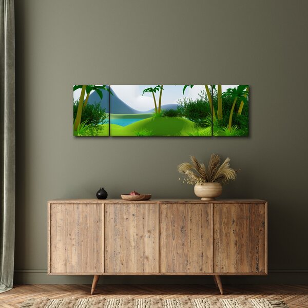 Obraz - Jezera v jungli (170x50 cm)