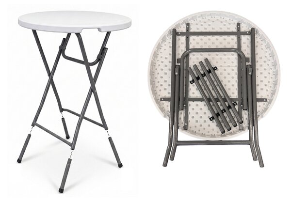 TENTino Bistro stolek koktejlový průměr 80 cm, bílý, BSTL80