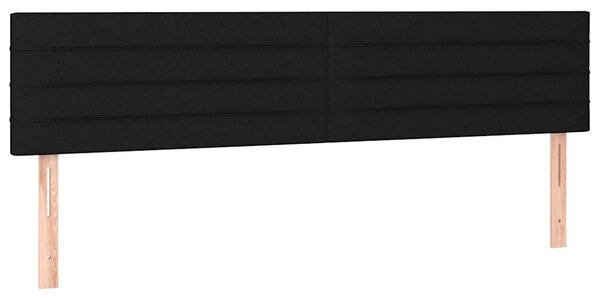 Box spring postel s matrací a LED černá 200x200 cm textil 3133263