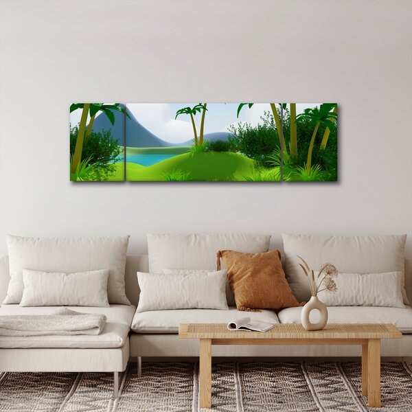 Obraz - Jezera v jungli (170x50 cm)