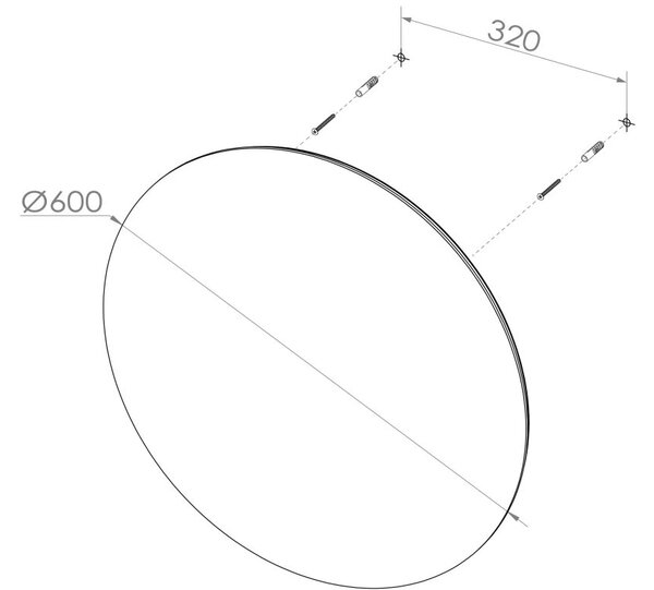 Kulaté LED zrcadlo SARA 60 cm s podsvícením a funkcí Anti-Fog