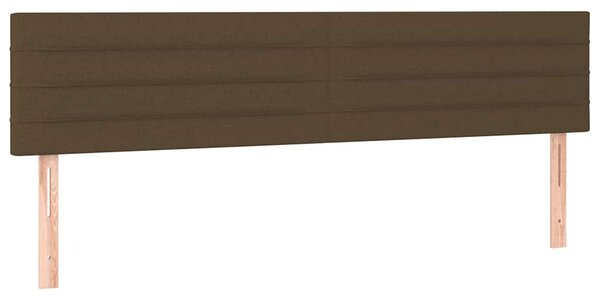 Čelo postele s LED tmavě hnědé 180x5x78/88 cm textil 3121769