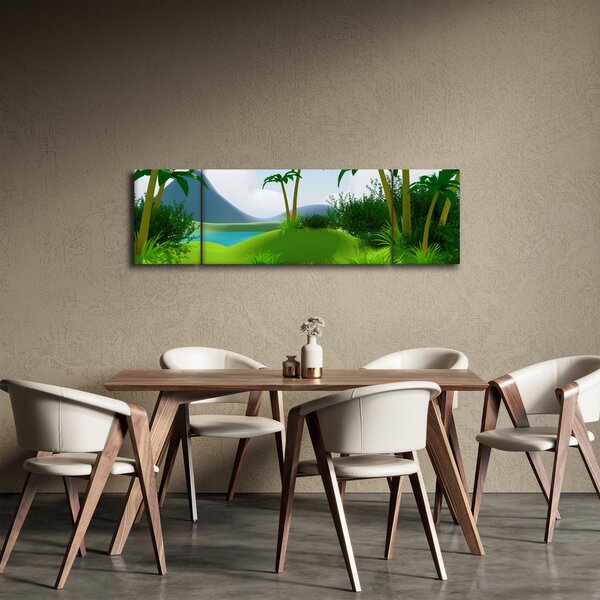 Obraz - Jezera v jungli (170x50 cm)