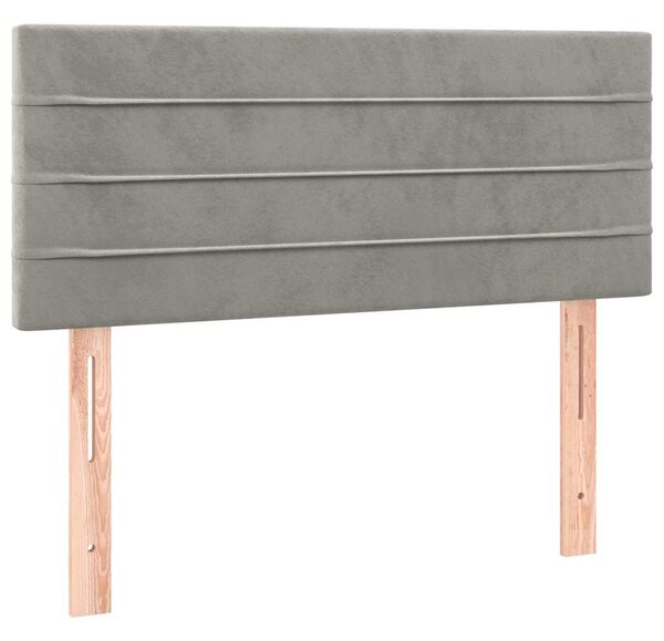 Box spring postel s matrací světle šedá 80 x 200 cm samet 3130985