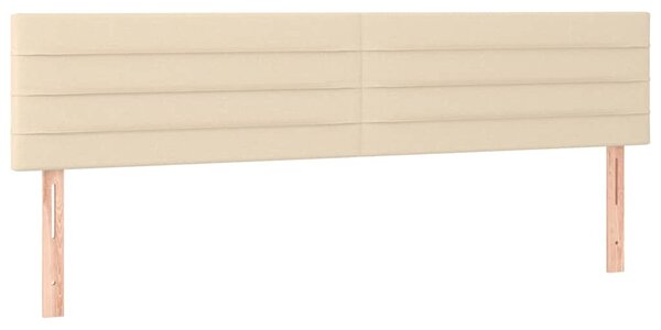 Čelo postele s LED krémové 180x5x78/88 cm textil 3121771