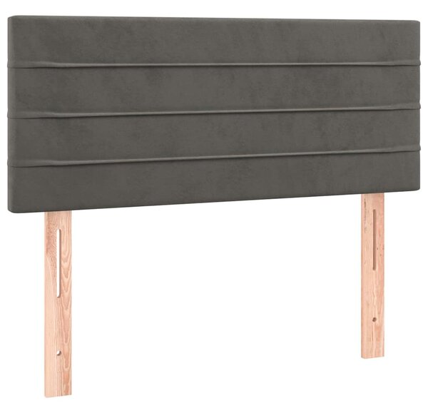 Box spring postel s matrací tmavě šedá 80 x 200 cm samet 3130986