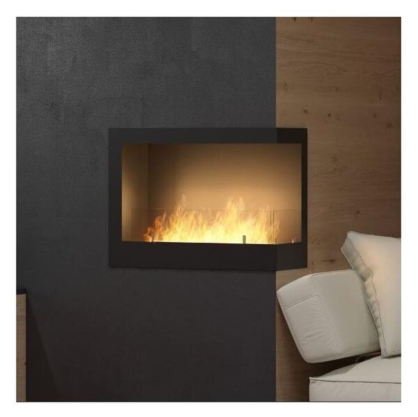 InFire - Rohový BIO krb 45x60 cm 3kW černá