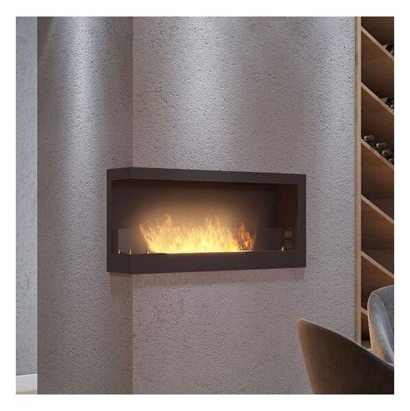 InFire - Rohový BIO krb 45x90 cm 3kW černá