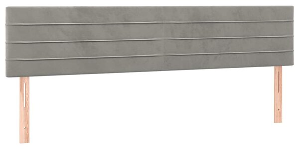 Box spring postel s matrací světle šedá 160x200 cm samet 3131027