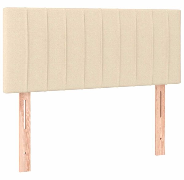 Box spring postel s matrací a LED krémová 80 x 200 cm textil 3133274