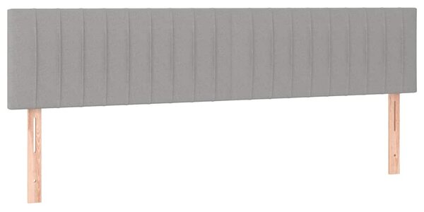Box spring postel s matrací a LED světle šedá 200x200 cm textil 3133901