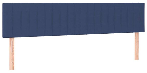 Box spring postel s matrací a LED modrá 200x200 cm textil 3133347