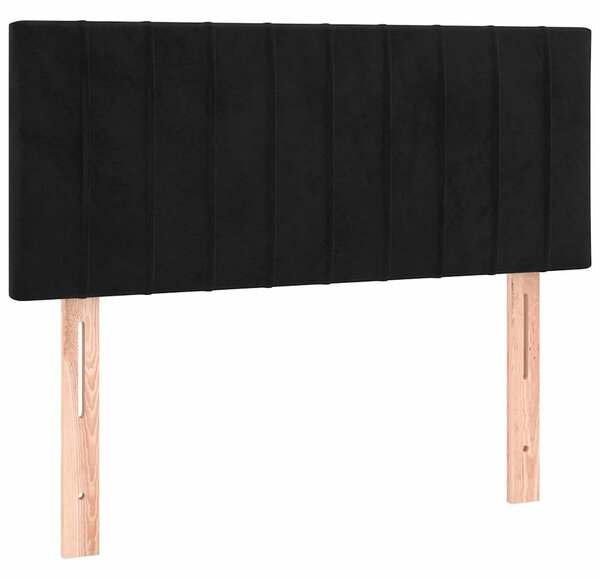Box spring postel s matrací černá 80 x 200 cm samet 3131047