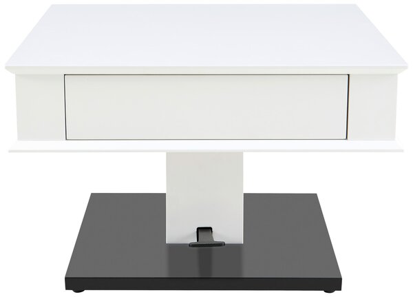 KONFERENČNÍ STOLEK, černá, bílá, kov, kompozitní dřevo, 70/70/46,5-66 cm Carryhome - Konferenční stolky