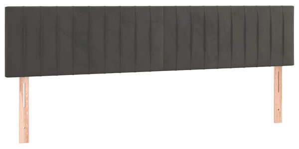Box spring postel s matrací tmavě šedá 160x200 cm samet 3127620