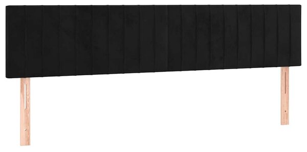 Box spring postel s matrací a LED černá 160x200 cm samet 3134533