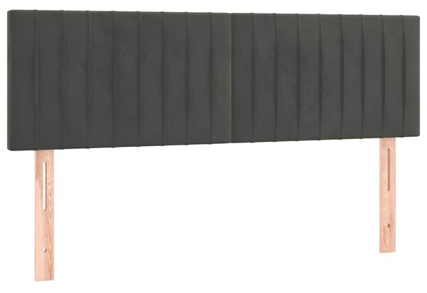 Box spring postel s matrací tmavě šedá 140x200 cm samet 3131082