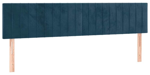 Čelo postele s LED tmavě modré 180x5x78/88 cm samet 3121914