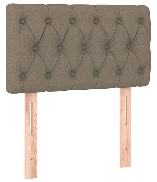 Čelo postele s LED taupe 80 x 7 x 78/88 cm textil 3121926