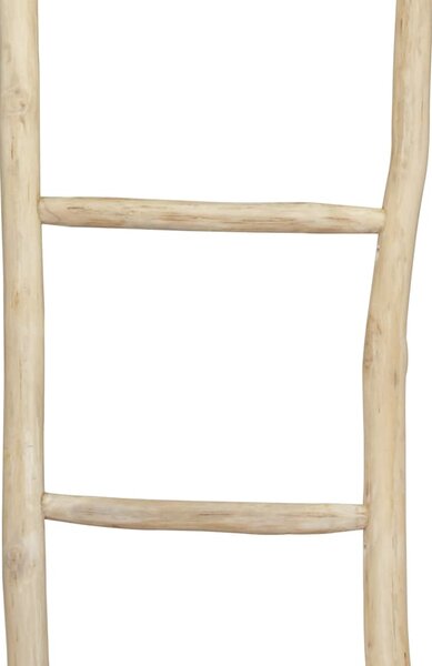 Věšák na ručníky s 5 příčlemi, přírodní teak, 45x150 cm