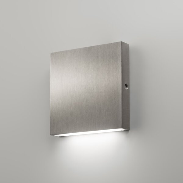 Ideal Lux Nástěnné venkovní LED svítidlo POST-IT, v 80 mm, 3 W, IP65 Barva: Ocelová, Teplota světla: 3000K