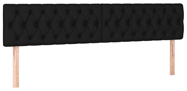 Box spring postel s matrací a LED černá 180x200 cm textil 3133975