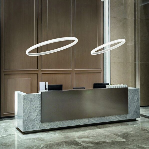 Ideal Lux Závěsné LED svítidlo MIRACLE, 25W, ø 40 cm, CRI90 Barva: Bílá, Teplota světla: 3000K