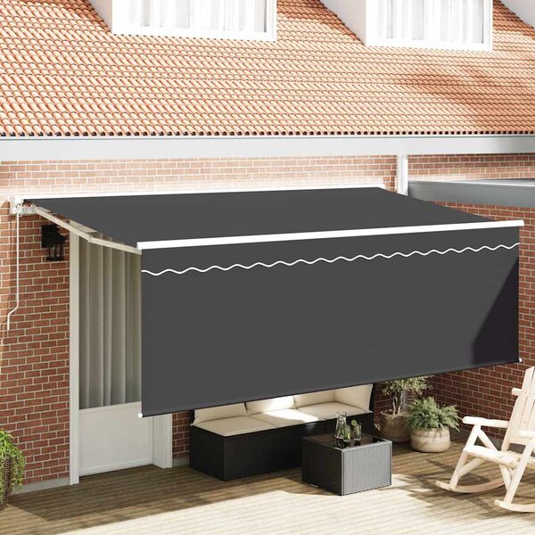 Stahovací markýza Krémová 350 x 200 cm Polyester a hliník