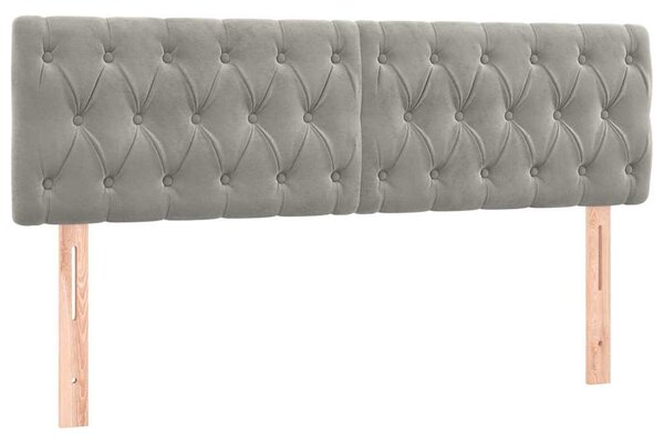 Box spring postel s matrací světle šedá 160x200 cm samet 3131147