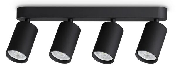 Ideal Lux Stropní či nástěnné svítidlo DYNAMITE PL4 Round d.38,5 cm, 4xGU10, 112W Barva: Černá