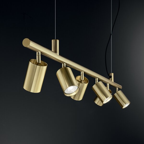 Ideal Lux Závěsné svítidlo DYNAMITE Square SP4, d. 76 cm, 4xGU10, 4x28W Barva: Zlatá