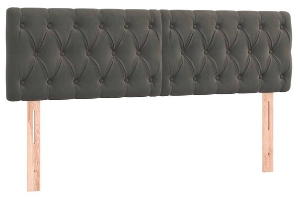 Box spring postel s matrací tmavě šedá 140x200 cm samet 3127674