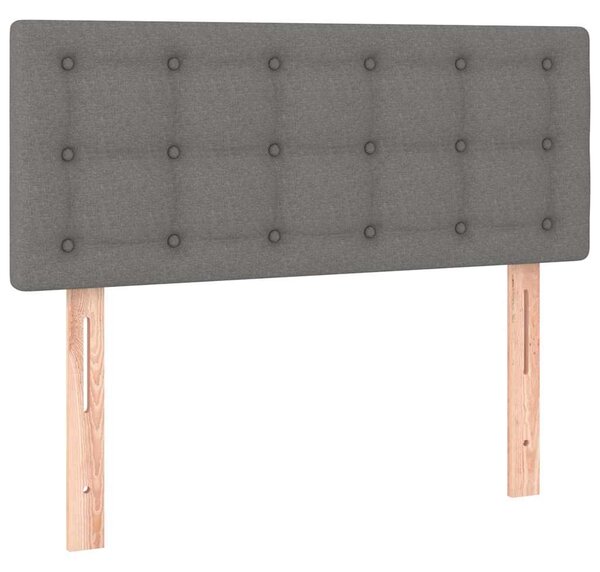 Box spring postel s matrací a LED tmavě šedá 120x200 cm textil 3134022