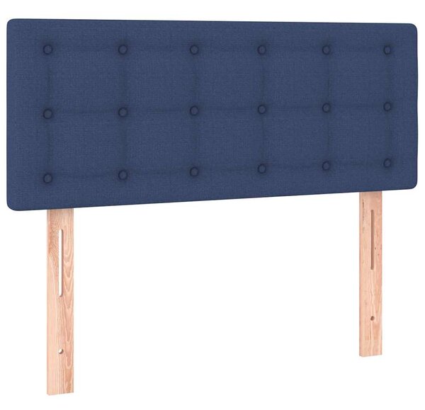 Čelo postele s LED modré 100x5x78/88 cm textil 3122042
