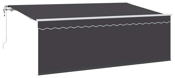 Stahovací markýza Antracit 400 x 200 cm Polyester a hliník 3329803