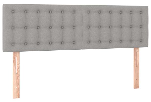 Box spring postel s matrací světle šedá 140 x 200 cm textil 3130033