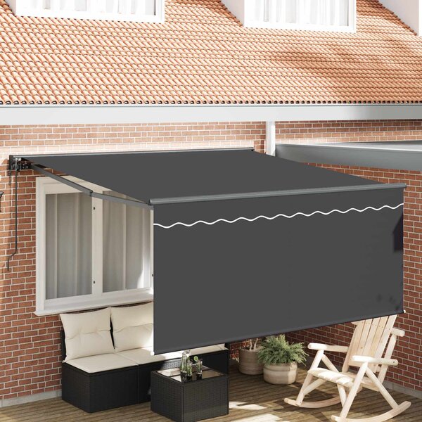 Stahovací markýza Antracit 300 x 250 cm Polyester a hliník
