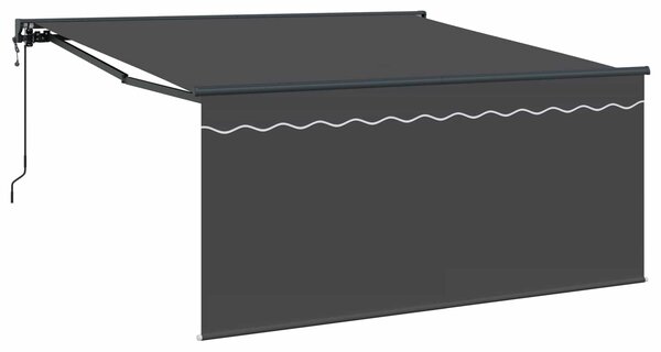Stahovací markýza Antracit 300 x 250 cm Polyester a hliník