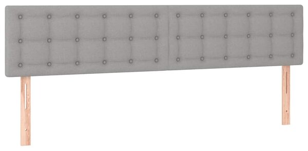Box spring postel s matrací a LED světle šedá 200x200 cm textil 3133501