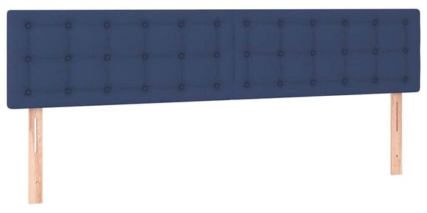 Box spring postel s matrací a LED modrá 200x200 cm textil 3134067