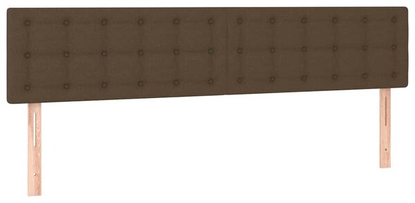 Box spring postel s matrací a LED tmavě hnědá 200x200 cm textil 3133504